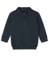 BZ66 BabyBugz Baby 1/4 Zip Sweatshirt Navy colour image